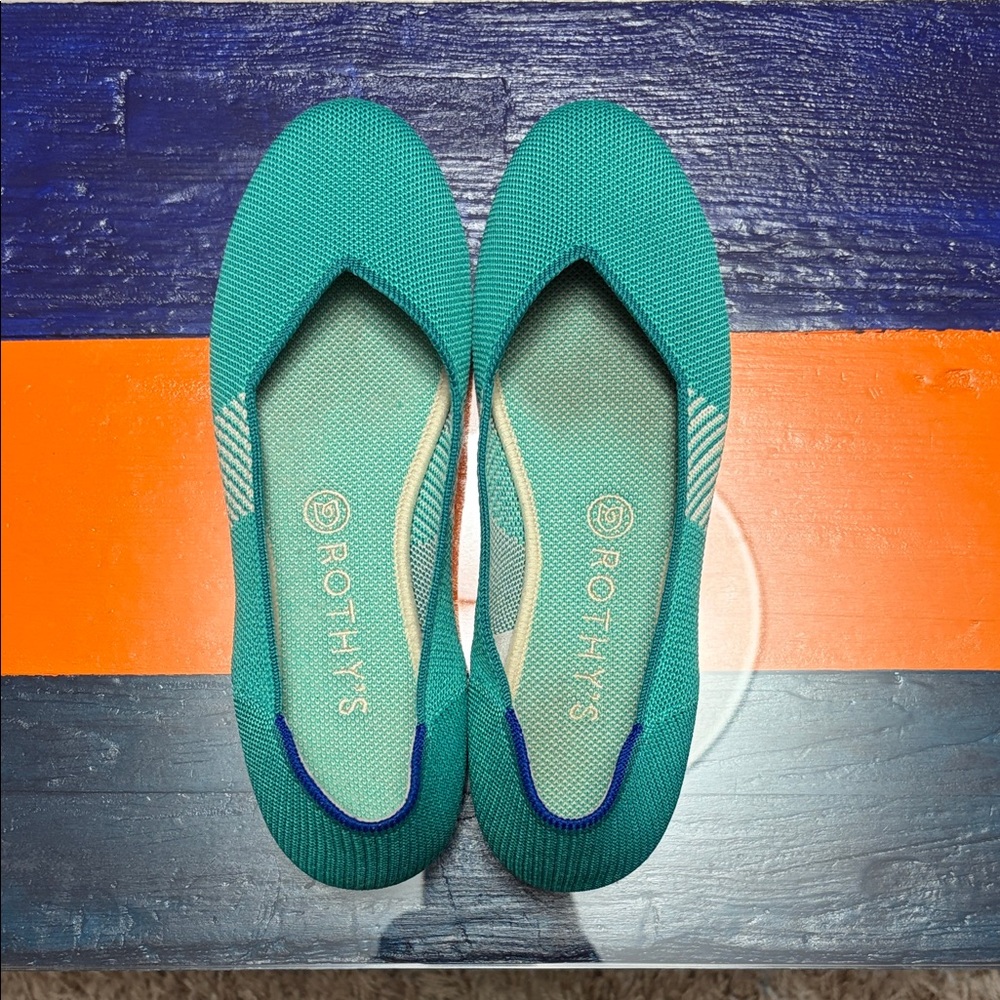 Rothy's Vibrant Green Flats